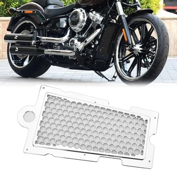 Мотоциклетный хромированный масляный радиатор ABS Радиатор с сотовой решеткой, защитная крышка Для Harley Softail Fat Bob Fat Boy Deluxe Breakout