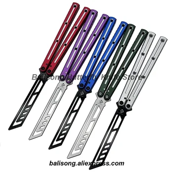 Baliplus Kraken V3 Клон Balisong Flipper Нож Для Тренировки Бабочек 6061 Канальная Алюминиевая Ручка, Свободно вращающаяся EDC, Брошенные Ножи