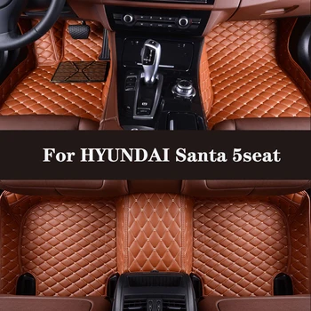 Автомобильный коврик HLFNTF Full surround на заказ для HYUNDAI Santa 5seat 2013-2017 автомобильные запчасти автомобильные аксессуары Автомобильный интерьер