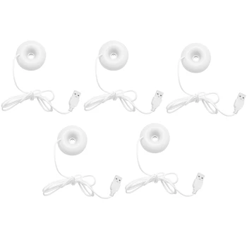 5X Белый Пончик Увлажнитель USB Офисный Настольный Мини-Увлажнитель Портативный креативный Очиститель воздуха белый
