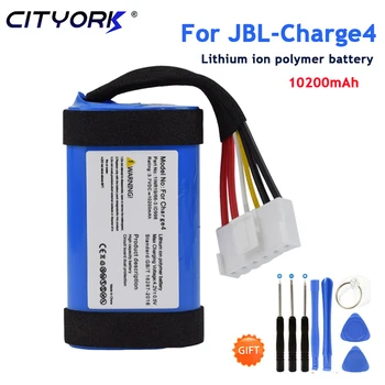 Аккумулятор для динамика CITYORK 7,4 В 10200 мАч, литий-ионные полимерные аккумуляторы для JBL Charge4, зарядите 4 аккумулятора для динамика