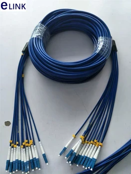 200mtr 12-жильный бронированный патчкорд SM SC LC FC ST APC, однорежимные волокна 12C, бронированная волоконно-оптическая перемычка ftth, кабель ELINK ftth синего цвета