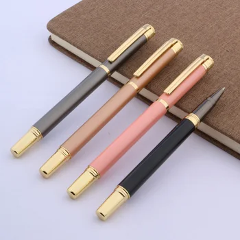 офисная металлическая ручка-роллер нового цвета золотистого цвета в подарок