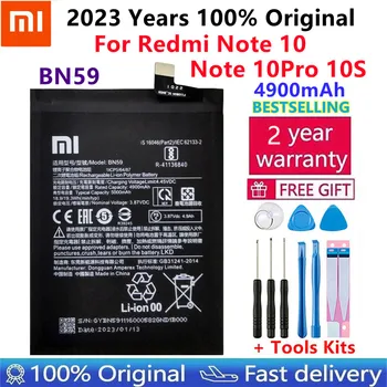 2023 Года 100% Оригинальный Новый Высококачественный Аккумулятор BN59 4900 мАч Для Redmi Note10 Note 10 Pro 10S Note 10pro Global + Бесплатные инструменты