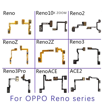 Для OPPO Reno3 reno3pro Гибкий кабель для регулировки громкости Боковые кнопки Регулировки громкости Клавиши Гибкая лента Запасные части