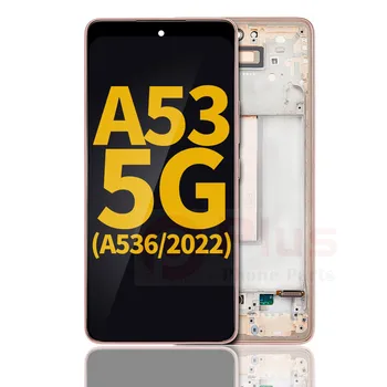 AMOLED дисплей в сборе с заменой рамки для Samsung Galaxy A53 5G (A535/A536/2022) (восстановленный) (персиковый)
