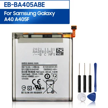 Сменный Аккумулятор EB-BA405ABE Для Samsung GALAXY A40 A405F EB-BA405ABU Сменный Аккумулятор для телефона 3100mAh