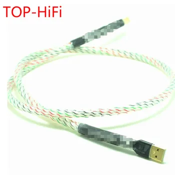 Топ-Hi-Fi 1 пара USB-кабелей Высокого качества от типа A до типа B Hi-Fi Кабель для передачи данных Hi-Fi Посеребренный экран USB-кабель для ЦАП