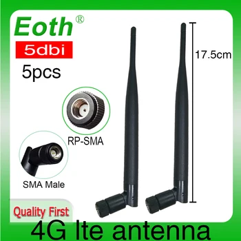 Eoth 5pcs 4G lte антенна 5dbi SMA Штекер-розетка antenne router внешний ретранслятор беспроводной для маршрутизатора huawei