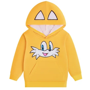 Новый продукт Sonic The Hedgehog Sound Speed Boy, детская одежда Sonic, осенне-зимний свитер, теплый и удобный