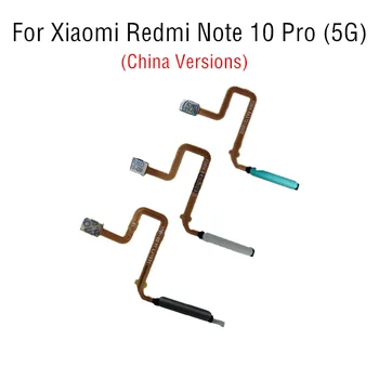Датчик отпечатков пальцев Кнопка Home Гибкий кабель для Xiaomi Redmi Note 10 Pro 5G Китайская версия Запчасти для сенсорного сканера