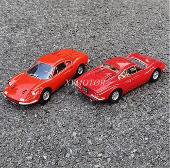 Modelcar 1/18 Для Ferrari Dino 246 GT 607L 1969, Литая под давлением Модель Автомобиля, Игрушки, Хобби, Подарки, Красная/Оранжевая Коллекция, Украшения, Дисплей