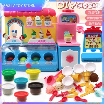 Новая игрушка-автомат для мороженого, сделай сам, цветная глина, пластилин, детская машина для приготовления лапши, набор инструментов, оригинальный подарок на День рождения для детей