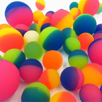 42/55 мм Двухцветный Эластичный мяч, игрушка Для детей, цветной Мальчик, Прыгающий мяч, Резиновые Детские спортивные игры, Эластичные прыгающие мячи