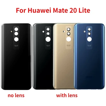 Задняя крышка Для Huawei Mate 20 Lite SNE-LX1, SNE-LX2, SNE-LX3, Крышка Батарейного отсека, Задняя дверь, 3D Стеклянная панель, Корпус, Замена Корпуса