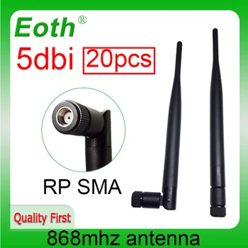 EOTH 20шт 868 МГц антенна 5dbi sma женский 915 МГц lora antene АТС iot модуль lorawan приемник сигнала antena с высоким коэффициентом усиления