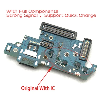 Новая плата зарядного устройства PCB Flex для Samsung Galaxy A80 A805F Разъем USB-порта, док-станция, ленточный кабель для зарядки