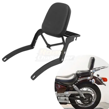 Черная Мотоциклетная подушка для задней спинки сиденья пассажира Sissy Bar Для Yamaha Virago 125 250 XV125 XV250 1989-2011