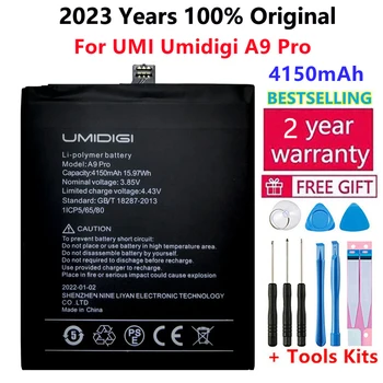 2023 Года 100% Оригинал Для UMI Umidigi A9 Pro Аккумулятор Для UMIDIGI A9 Pro A9Pro 4150 мАч Батареи для мобильных телефонов Bateria
