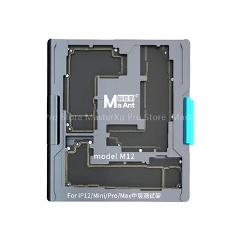 Тестер MaAnt iSocket Приспособление XSM 11PM 12PM 14 4в1 для iPhone X XS 11 12 Pro Max Функция верхней Нижней платы Тестирование Средней рамки