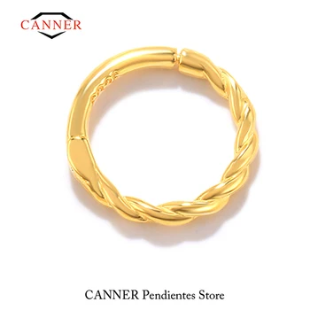 CANNER Equisite Кубический цирконий, 925 серебряные серьги-кольца для ушей, круглые серьги для женщин, пирсинг хряща, кольцо для носа, серьги, ювелирные изделия