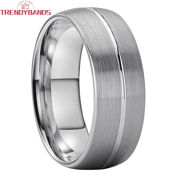 8 мм Мужчины Женщины Вольфрамовое обручальное кольцо Обручальное кольцо Оптом Модные украшения для пары Матовая отделка Комфортная посадка