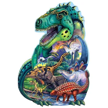 Деревянные головоломки уникальной формы с динозаврами или вулканами, игрушки-головоломки, семейные игры, украшения, образование, подарок для снятия стресса для детей