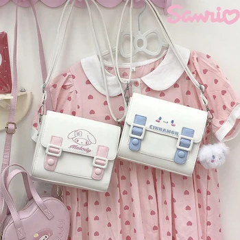 Sanrio Kuromi Cinnamoroll My Melody Детская Квадратная сумка через плечо, Милая сумка на плечо для девочек, Модный кошелек для монет, Подарок на День Рождения