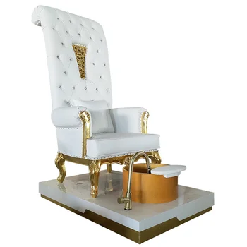 Стул для ног маникюрного салона golden high back queen chair nail shop single