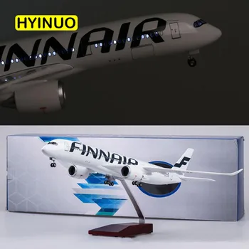 Модель самолета A350 авиакомпании FINNAIR в масштабе 47 см 1/142, Финляндия, Модель самолета FINNAIR с легким литьем под давлением и колесами из полимерной смолы для коллекции