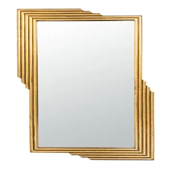 Прямоугольное зеркало с лучистыми линиями, золотая фольга