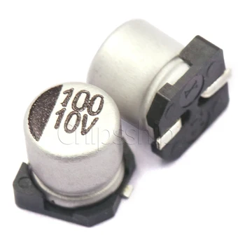 Патч Алюминиевый Электролитический Конденсатор SMD 10V 100 мкФ 5_5,4 мм Алюминиевый электролитический конденсатор
