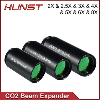 Расширитель лазерного луча Hunst CO2 2X 2.5X 3X 4X Коэффициент расширения M22 *0.75 Линзовая Оптика Для CO2 10600nm Лазерная Маркировочная машина