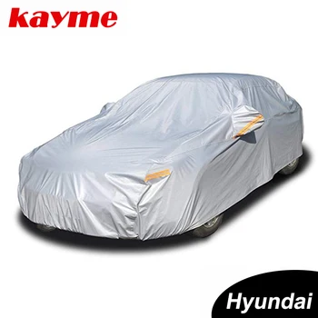 Алюминиевые Водонепроницаемые автомобильные чехлы Kayme, супер защита от солнца, пыли и дождя, автомобильный чехол, полная универсальная защита для внедорожников Hyundai