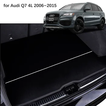 Автомобильный коврик для заднего багажника Audi Q7 4L 2006 ~ 2015 2007 2008 2009 2010, Кожаный коврик для багажного отделения, Аксессуары для ковриков