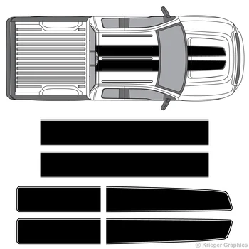 Для Ford F-150 F-250 F-350 EZ Rally Racing Полосы Виниловые наклейки в полоску с Графикой Для стайлинга автомобилей