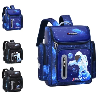 Популярный мультяшный рюкзак для студентов-астронавтов с большой емкостью, рюкзак для снижения нагрузки и защиты позвоночника