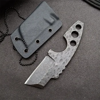 Мини-Походный нож с фиксированным лезвием, лезвие с промывкой камня, карманные ножи для выживания в дикой природе, инструмент для обеспечения безопасности EDC