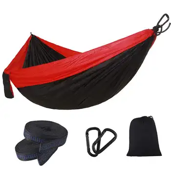 Качели из парашютной ткани для кемпинга, подвесная кровать, портативный многофункциональный гамак для пары на открытом воздухе
