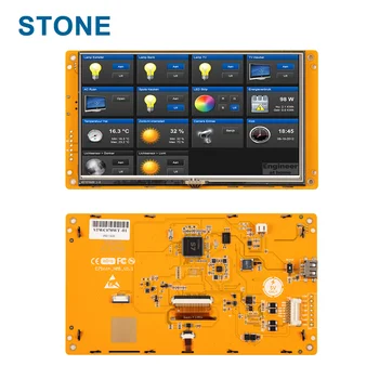 Каменные 7-Дюймовые Интеллектуальные модули сенсорного экрана HMI LCD с TFT-дисплеем для промышленного использования с программным обеспечением для графического проектирования