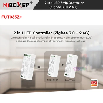 Miboxer Zigbee 3.0 Одноцветный, двойной белый контроллер светодиодных лент CCT 2 в 1 диммер 2.4G Пульт дистанционного управления для светодиодных лент 12V 24V