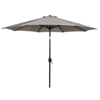Опоры 9-футовый Каменный Круглый Открытый Наклонный Зонт для внутреннего дворика с кривошипным зонтом, пляжный открытый зонт