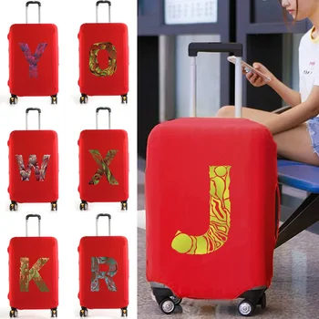 Чехол для багажа для 18-32-дюймового защитного чехла для чемодана с выгравированным изображением и буквой, более толстый эластичный пылезащитный чехол, чехол для тележки, аксессуары для путешествий