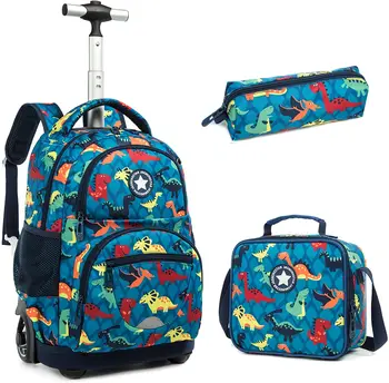 Детский 16-дюймовый школьный рюкзак на колесиках, сумка для девочек, школьная тележка, сумка для мальчиков, рюкзак для ноутбука, Детские багажные сумки на колесиках
