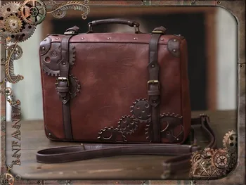 Ретро Винтажная сумка в стиле Лолиты в стиле стимпанк, Коричневая сумка через плечо с декорациями от Infanta Cosplay