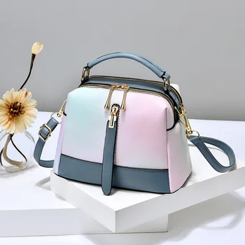 Маленькая сумка, Женская сумка, многоцветная Летняя новинка 2023, Модная Цветная Текстура, Нишевая сумка через плечо, сумочка