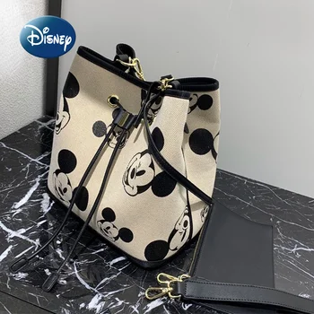 Disney Mickey Новая женская сумка Роскошного бренда, женская сумка большой емкости, высококачественная мультяшная модная сумка через плечо на одно плечо