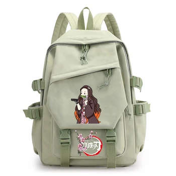 Модные аниме-рюкзаки Demon Slayer, студенческий подарок, Складные повседневные сумки Harajuku, большая емкость, Demon Slayer, простые школьные сумки