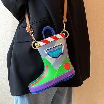 Instagram/Сетчатые Красные Креативные женские Непромокаемые ботинки Особого дизайна, Забавные Аксессуары Через плечо, сумка для мобильного телефона