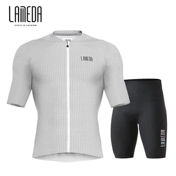 LAMEDA, новая мужская велосипедная одежда, летняя быстросохнущая куртка с коротким рукавом, шорты на заказ для горных шоссейных велосипедов, Джерси